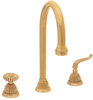 Reed & Bead Deck Mount Gooseneck Tub Spout: N&ordm; 12405 Two-Valve Deck Mount Tub Spout with Levers - 12405 - P. E. Guerin