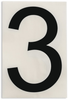 Brady Toughstripe B-514 Black Indoor Polyester Number Label - 6 in Width - 8 in Height - 8 in Character Height - Printed Msg = 3 - 121865 - 754473-71102 - R. S. Hughes Company, Inc.
