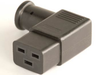 European IEC 60320/C19 Left Angle Connector -- UC-033L - Image