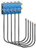 Ultra-Micro Output Air Operated Spray PurgeX for Liquid or Grease, 5 Feeds, Buna-N Seals, 24” Nozzles -- B3584-105X24