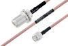 MIL-DTL-17 N Female Bulkhead to TNC Male Cable 12 Inch Length Using M17/60-RG142 Coax - PE3M0022-12 - Pasternack