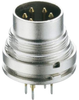 Connector,circular Din,male Receptacle, Pcb Term, W/lock Ring And Pcb Pins,ip40 Rohs Compliant Lumberg - 23AH4024 - Newark, An Avnet Company