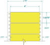 Fluorescent Address Label - Pinfeed - 161651 - Western Numerical Control