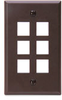 QuickPort Wallplates - 41080-6BP - Leviton Manufacturing