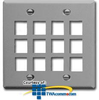 ICC Double Gang Faceplate - 12 Port - IC107F12 - TelephoneStuff.com