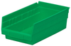 Akro-Mils 128 cu in Green Industrial Grade Polymer Shelf Storage Bin - 11 5/8 in Length - 6 5/8 in Width - 4 in Height - 1 Compartments - 30130 GREEN -- 30130 GREEN - Image