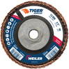 4-1/2 Tiger Angled (Radial) Ceramic Flap Disc 40C 5/8-11 Nut -- 51315 - Image
