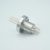 Power Feedthrough, 500 Volts, 15 Amps, 8 Pins, 0.032″ Copper Conductors, 1.33″ Conflat Flange - A0266-3-CF - MPF Products, INC.