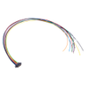 5+5 Pos. Female DIL 26 AWG Cable Assembly, 450mm, single-end, Extended Wall, Jackscrews - M80-FF31068F2-0450L - Harwin Plc