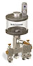 Levelux Clear View Multiple Feed Manual Lubricator, 9 oz Acrylic Reservoir, 3 Feeds, 1/8