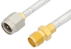 SMA Male to SMA Female Cable 60 Inch Length Using PE-SR402FL Coax - PE3443-60 - Pasternack