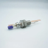 Thermocouple-Power Feedthrough, 1 Pair, Type E, w/ Miniature TC Connector, 5000 Volts, 50 Amps, 2 Pins, 1″ Baseplate - A5239-3-BP - MPF Products, INC.