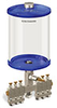 Blue Color Key, Clear View Multiple Feed Manual Lubricator, 1/2 gal Acrylic Reservoir, 6 Feeds, 1/8