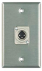 Wall Plate, 1 XLRM Connector, 1 Gang -- 7782 - Image