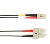 2-m, SC-LC, 50-Micron, Multimode, Plenum, Black Fiber Optic Cable - FOCMP50-002M-SCLC-BK - Visual Sound, Inc.
