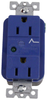 Connector, Duplex Receptacle, 15A, 125Vac, Blue; Connector Type Hubbell Wiring Devices - 87F1052 - Newark, An Avnet Company