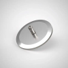Single Mode 633nm Fiber Optic Feedthrough, FC/APC Connector, 1 Feedthrough, 2.95″ QF / KF Flange -- A14866-18-QF - Image