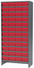 Akro-Mils 6500 lb Adjustable Gray Powder Coated Steel 22 ga Enclosed Adjustable Fixed Shelving System - 48 Bins - 6500 lb Total Capacity - ASC1879188 RED - ASC1879188 RED - R. S. Hughes Company, Inc.