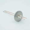 Power Feedthrough, 5000 Volts, 50 Amps, 2 Pins, 0.094″ Copper Conductors, 2.16″ QF / KF Flange - A0515-2-QF - MPF Products, INC.