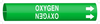 Brady Bradysnap-On B-915 White on Green Plastic Snap-On Pipe Marker - 3/4 in Character Height - Printed Msg = OXYGEN with Right Arrow - 4106-B -- 754476-41631