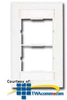 Siemon Single Gang Plastic CT Faceplate for Two Couplers -- CT4-FP-02