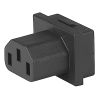 IEC Appliance Outlet F, Snap-in Mounting, Front Side, Solder or Quick-connect Terminal - 4788 - SCHURTER Inc