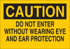 Brady B-302 Polyester Rectangle Yellow Personal Protection Equipment (PPE) Sign - 10 in Width x 7 in Height - Laminated - TEXT: CAUTION - 84014 - 754476-84014 - R. S. Hughes Company, Inc.