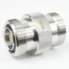 7/16 DIN Female (Jack) to 7/16 DIN Female (Jack) Adapter, Tri-Metal Plated Brass Body, 1.15 VSWR -- SM3386 - Image