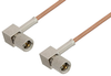 10-32 Male Right Angle to 10-32 Male Right Angle Cable 48 Inch Length Using RG178 Coax, RoHS - PE36534LF-48 - Pasternack
