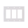 3-Gang Decorative Wall Plates, Thermoplastic Standard Size Glossy Finish - 3033 - Suzhou Ele Mfg Co., Ltd.