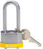 Yellow Key Retaining Steel Padlock - 143148 - Brady Corporation