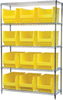 Shelving, Wire Shelving Kit, 18x48x74, 12 Bins - AWS184830282Y - Akro-Mils, Inc.