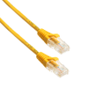 Amphenol MP-6A28GNSYLW-001 Slim Category-6a (Thin CAT6a) UTP 28-AWG Network Patch Cable (650-MHz) with Snagless RJ45 Connectors - Yellow 1ft - Image