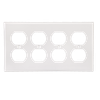 4-Gang Duplex Wall Plates, Thermoplastic Standard Size Glossy Finish - 3024 - Suzhou Ele Mfg Co., Ltd.