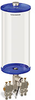 Blue Color Key, Clear View Multiple Feed Electro Lubricator, 1 gal Acrylic Reservoir, 4 Feeds, 1/4” OD Tube Outlets, 24VDC - B5162-128AB04024D1BW - Oil-Rite Corp.