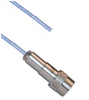 Vacuum Rated TVAC Twinaxial High Temp PFA jacket 78 Ohm TCS Threaded Crimp Plug Socket to Blunt .129