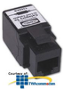 Hubbell Cat 5e Inline Data Coupler, Pass-Thru - SFC5EBK - TelephoneStuff.com