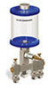 Blue Color Key, Clear View Multiple Feed Manual Lubricator, 1 pt Pyrex Reservoir, 3 Feeds, 1/8