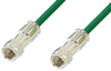 75 Ohm F Male to 75 Ohm F Male Cable 60 Inch Length Using 75 Ohm PE-B159-GR Green Coax - PE38136/GR-60 - Pasternack