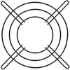 120mm Wire Form Fan Guard, Black E.D. Finish - 08146-02 - Qualtek Electronics Corp.