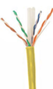 CAT6 Unshielded PVC Ethernet Cable - 23 AWG 4 Pair - Yellow -- KLTPVC23/4P-1NL6-4B