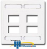 Siemon Double Gang Faceplate for 8 MAX Modules - MX-FP-D-08-02 - TelephoneStuff.com