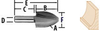 Edge Forming Bits, Vertical Raised Panel Bits (Cove) - 733333-A - Makita USA, Inc.