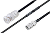 MIL-DTL-17 BNC Male to SMA Male Cable 30 Inch Length Using M17/119-RG174 Coax - PE3M0101-30 - Pasternack