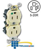 Leviton 20 Amp, 125 Volt, Hospital Grade Duplex Receptacle -- M8300 - Image
