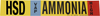Brady B-946 Black / Blue / Red / White on Yellow Vinyl Self-Adhesive Pipe Marker - 4 in Height - 3 1/2 in Character Height - 24 in Length - Printed Msg = AMMONIA - 90447 - 754476-90447 - R. S. Hughes Company, Inc.