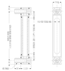 Aluminum Liquid Level Gage with Shut-Off, 31” Centerline, Back Mount 1/2