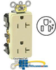 Leviton Industrial Grade 20A/125V Duplex Decora Receptacle -- 16362