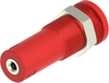 Sheathed Banana Jack, 10A, Screw, Red; Gender Cal Test Electronics - 76AH6674 - Newark, An Avnet Company