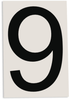 Brady Toughstripe B-514 Black Indoor Polyester Number Label - 6 in Width - 8 in Height - 8 in Character Height - Printed Msg = 9 - 121901 - 754473-71144 - R. S. Hughes Company, Inc.